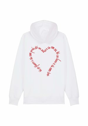 FLOWERS BACK EMBROIDERY UNISEX ZIPPED - Sweater met rits - white