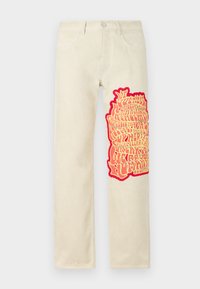 EMBROIDERED STUDDED - Bootcut jeans - white