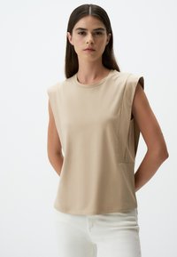 CREW-NECK - T-shirt basic - beige