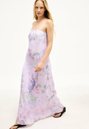 NA-KD, PLISSE MAXI TUBE DRESS - Maxi šaty - lilac flower