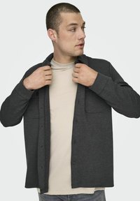 Only & Sons NORMAL GESCHNITTEN KRAGEN  - Lichte jas - dark grey melange
