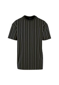 Printtipaita - black white paleyellow