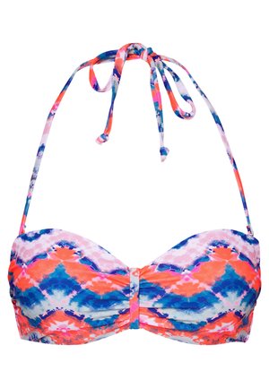 WIRE BANDEAU - Bikinio viršutinė dalis - blue/orange