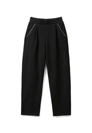 STRETCH SLANT APPLICATION ELASTICATED BACK WAIST EMBROIDERED LOGO - Teplákové kalhoty - black