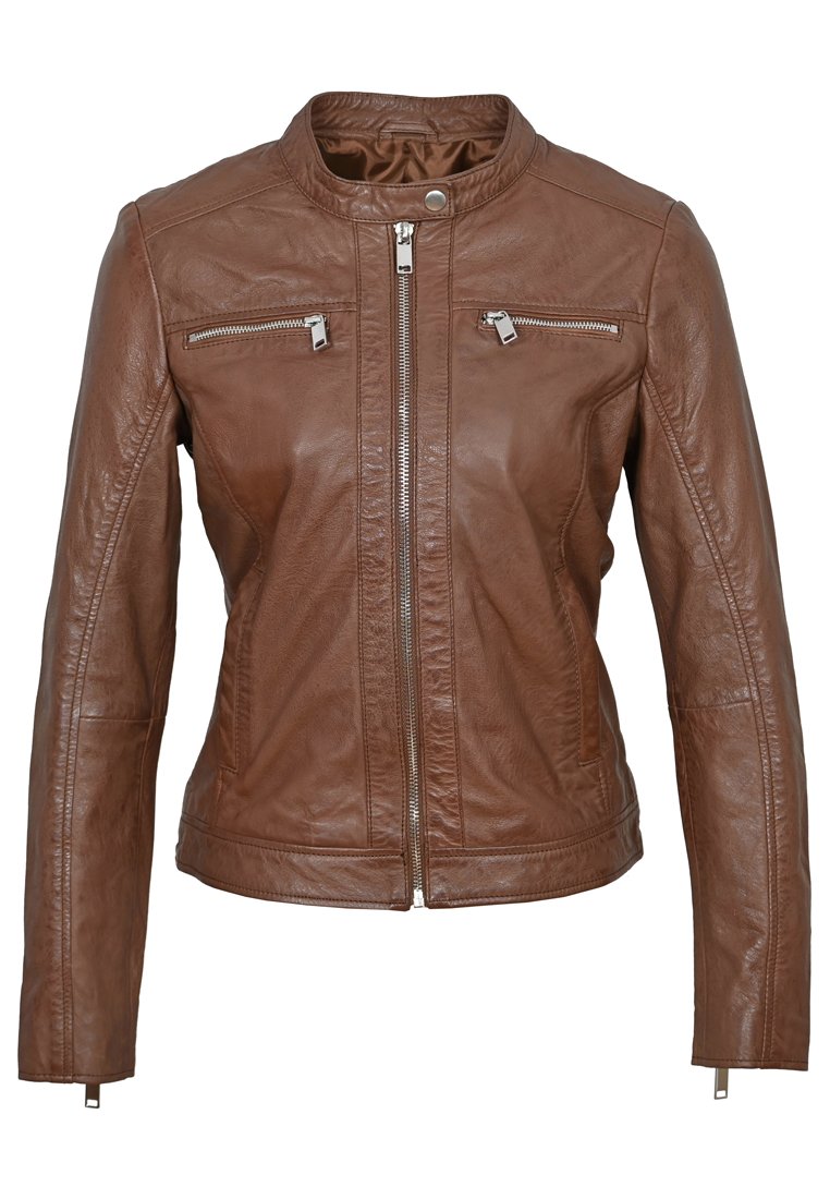 Lee Cooper Leren jas cognac