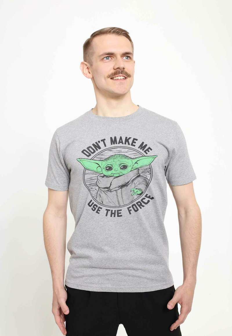 Star Wars STAR WARS: THE MANDALORIAN DON'T MAKE ME UNISEX - Triko s potiskem - melange grey