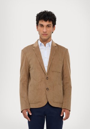 Essential Collective UNCONSTRUCTED CORDUROY BLAZER JACKET - Blazer jacket - camel