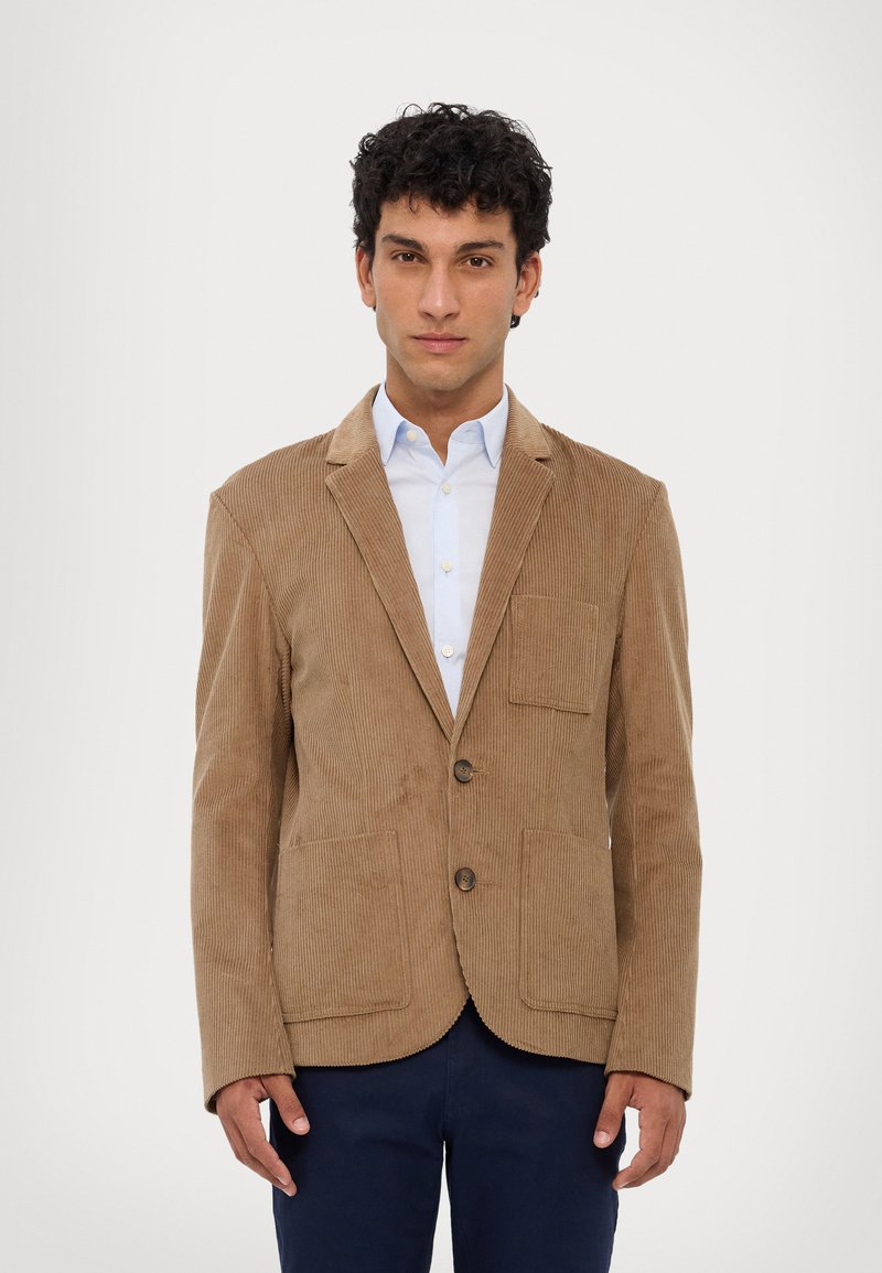 Essential Collective UNCONSTRUCTED CORDUROY BLAZER JACKET - Blazer jacket - camel