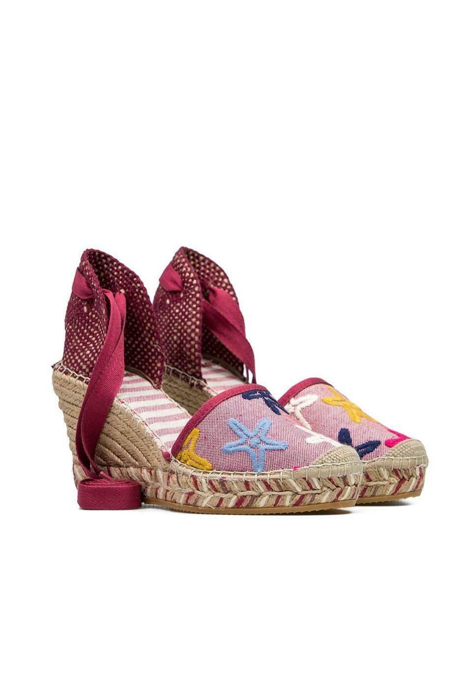 Vidorreta SANDALIA CUÑA YUTE - Alpargatas - rojo - Zalando.es