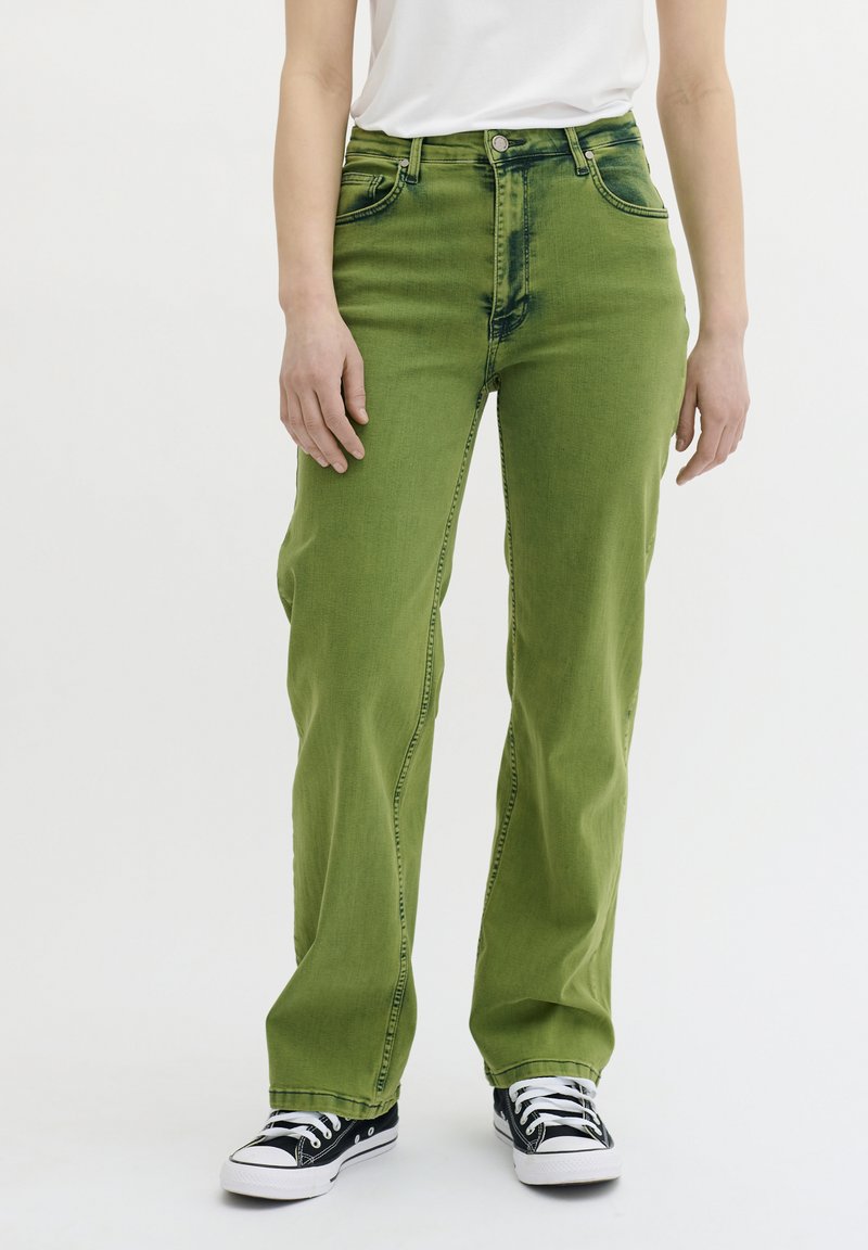 My Essential Wardrobe LINA HIGH WIDE Y Jeans a zampa kelp forest