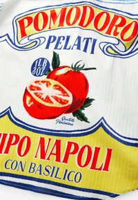 Next PETITE FIT - Užsagstoma palaidinė - blue white stripe tomato graphic