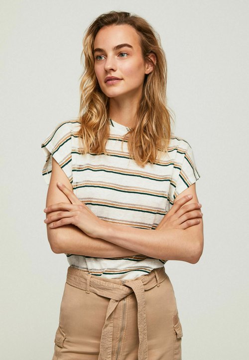 Pepe Jeans Louise T-Shirt Donna A Maniche Corte Con Stampa Chitarra – Colore Nero