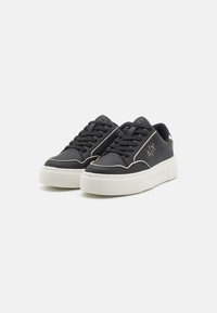 Armani Exchange LACE UP - Sneakers basse - black/pale gold