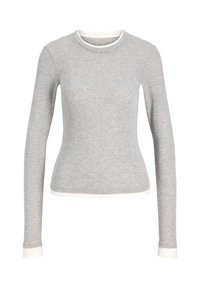 JXHENNA CONTRST - Langarmshirt - light grey melange detail:cloud dancer