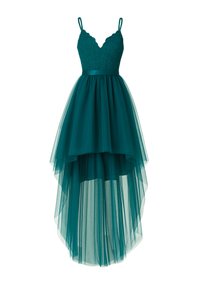 HIGH LOW BODICE MINI - Společenské šaty - emerald