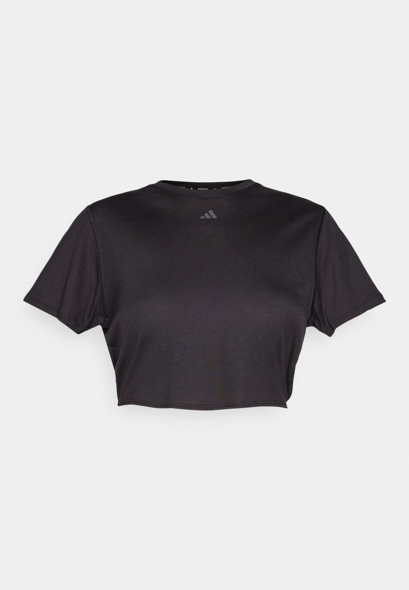 adidas performance T-shirt print zwart
