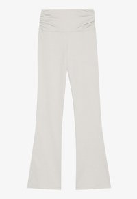 FLARED HIGH RISE LEGGINGS WITH SIDE RUCHING - Leggings - mottled beige