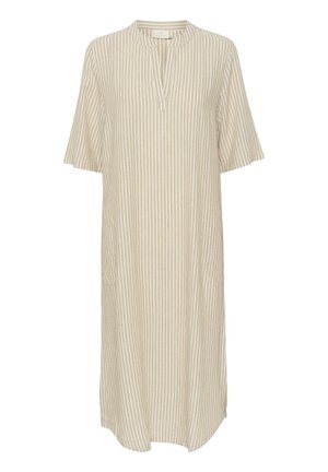 Kaffe KAMILIA KAFTAN - Jurk - chinchilla chalk stripe