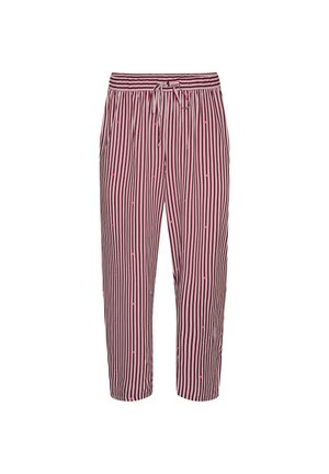 Zizzi, LOCKERE NACHTHOSE MIT STREIFEN UND HERZEN - Παντελόνι πιτζάμας - dunkles bordeaux