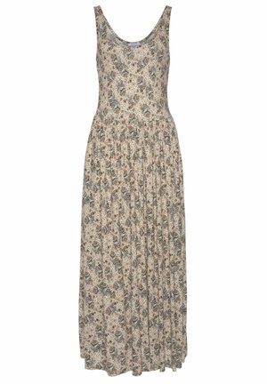 Freizeitkleid - beige bedruckt