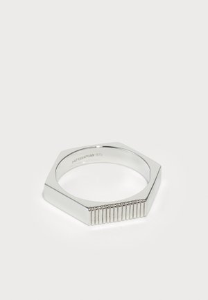 LINEAR TEXTURED SLIM CHATA BAND UNISEX - Sõrmus - silver-coloured
