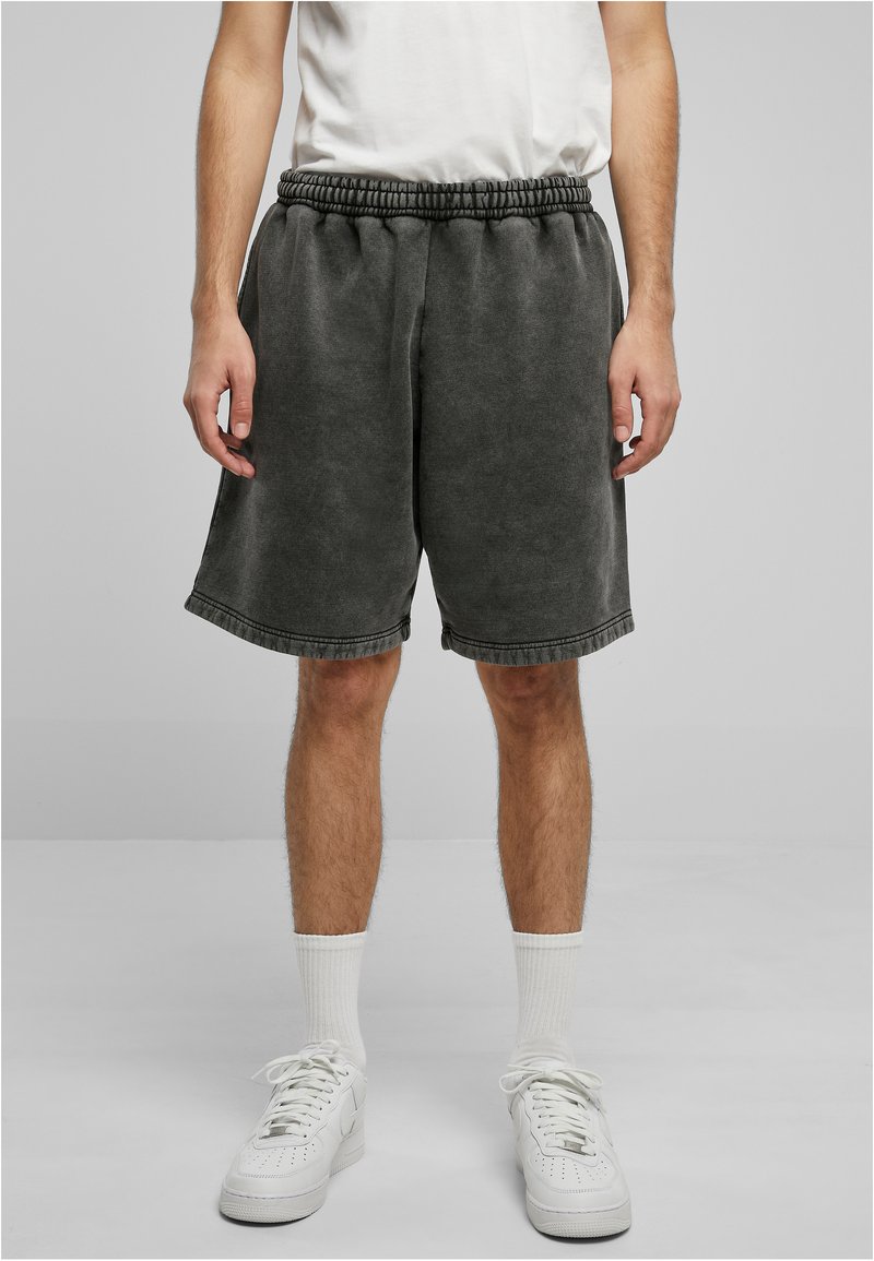 Urban Classics - HEAVY WASHED  - Shorts - black, Vergrößern