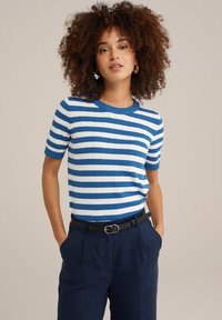 WE Fashion Marškinėliai su spaudiniu - ice blue