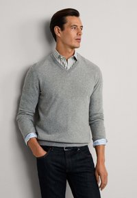 Hackett London Strickpullover - metal grey