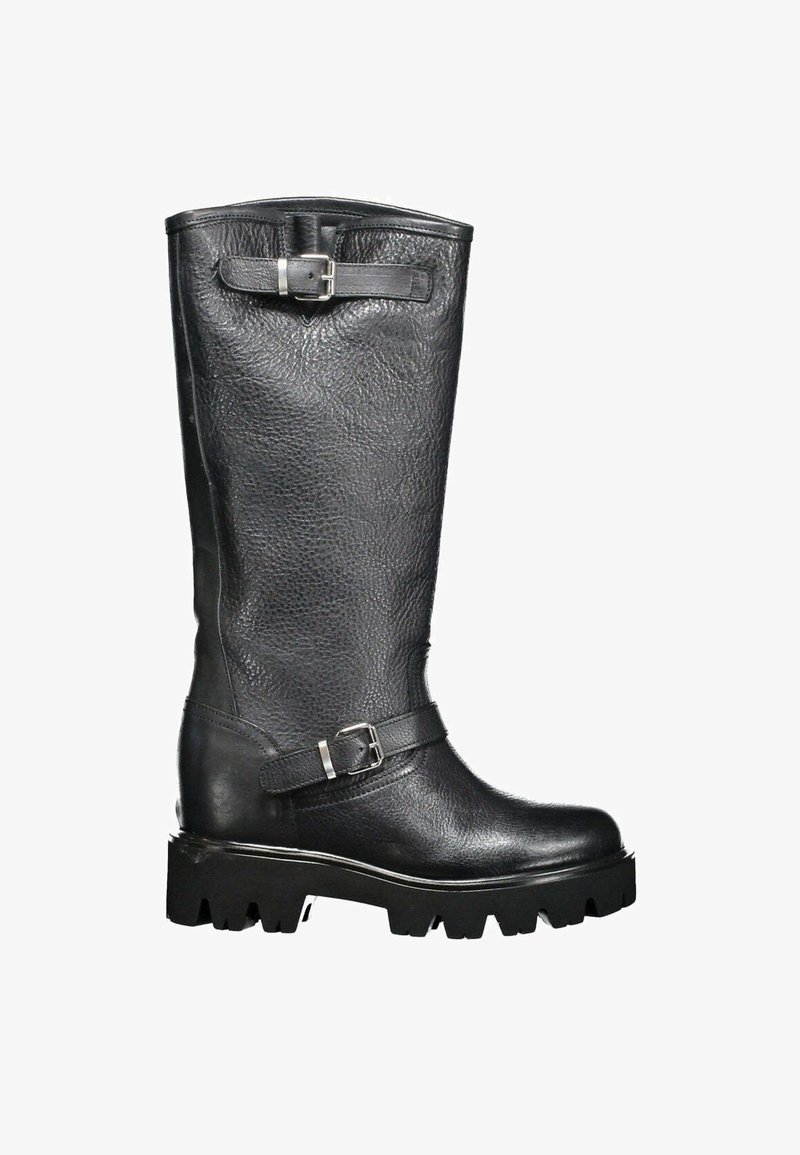 Via Tortona 18 Stivali con plateau - nero