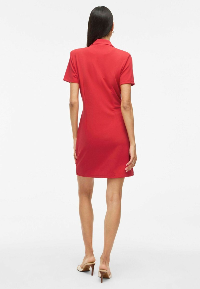 strapless open back dress Yumi Red Spot Retro Shirt Dress
