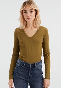 WE Fashion Top dugih rukava - green