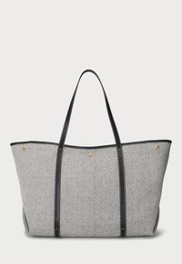 Lauren Ralph Lauren CANVAS & LEATHER LARGE EMERIE TOTE - Veľká kabelka - natural/black