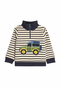 JoJo Maman Bébé JEEP APPLIQUE HALF ZIP - REGULAR FIT - Ikdienas džemperis - natural
