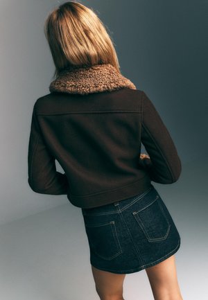 Stradivarius Pencil skirt - dark blue