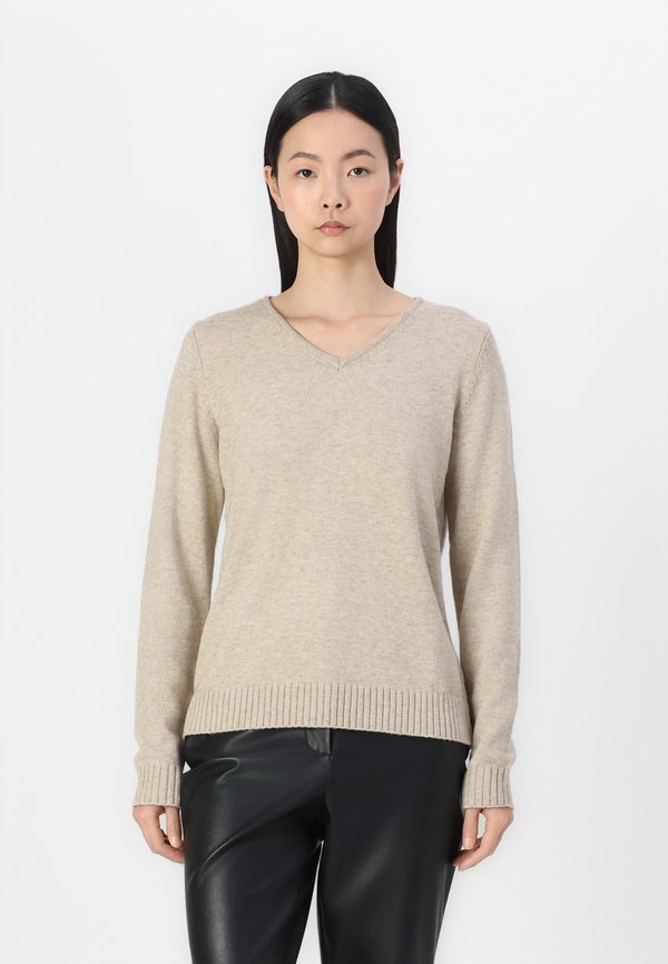 VIRIL V-NECK -NOOS - Strickpullover - beige