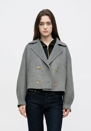 GOLD BUTTON PEACOAT - Light jacket - med heather grey