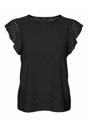 Vero Moda VMTASSA FRILL - Bluse - black