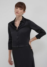 Calliope CROP IN SIMIL - Camicia - noir