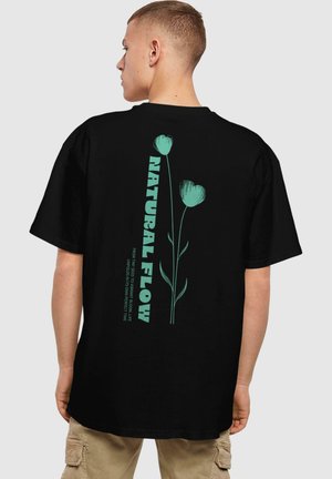 Merchcode NATURAL FLOW - Marškinėliai su spaudiniu - black