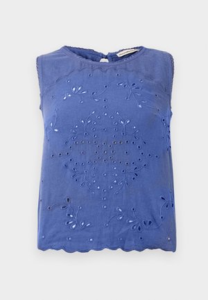 Abercrombie & Fitch, EMBROIDERED TIE BACK SHELL - Débardeur - blue