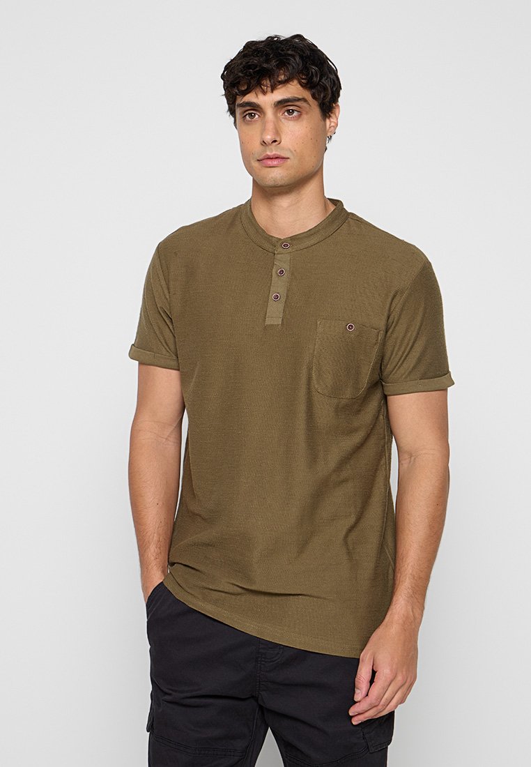INDICODE JEANS T-shirt basic olijfgroen
