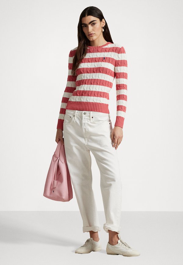 STRIPED CABLE-KNIT COTTON SWEATER - Jumper2