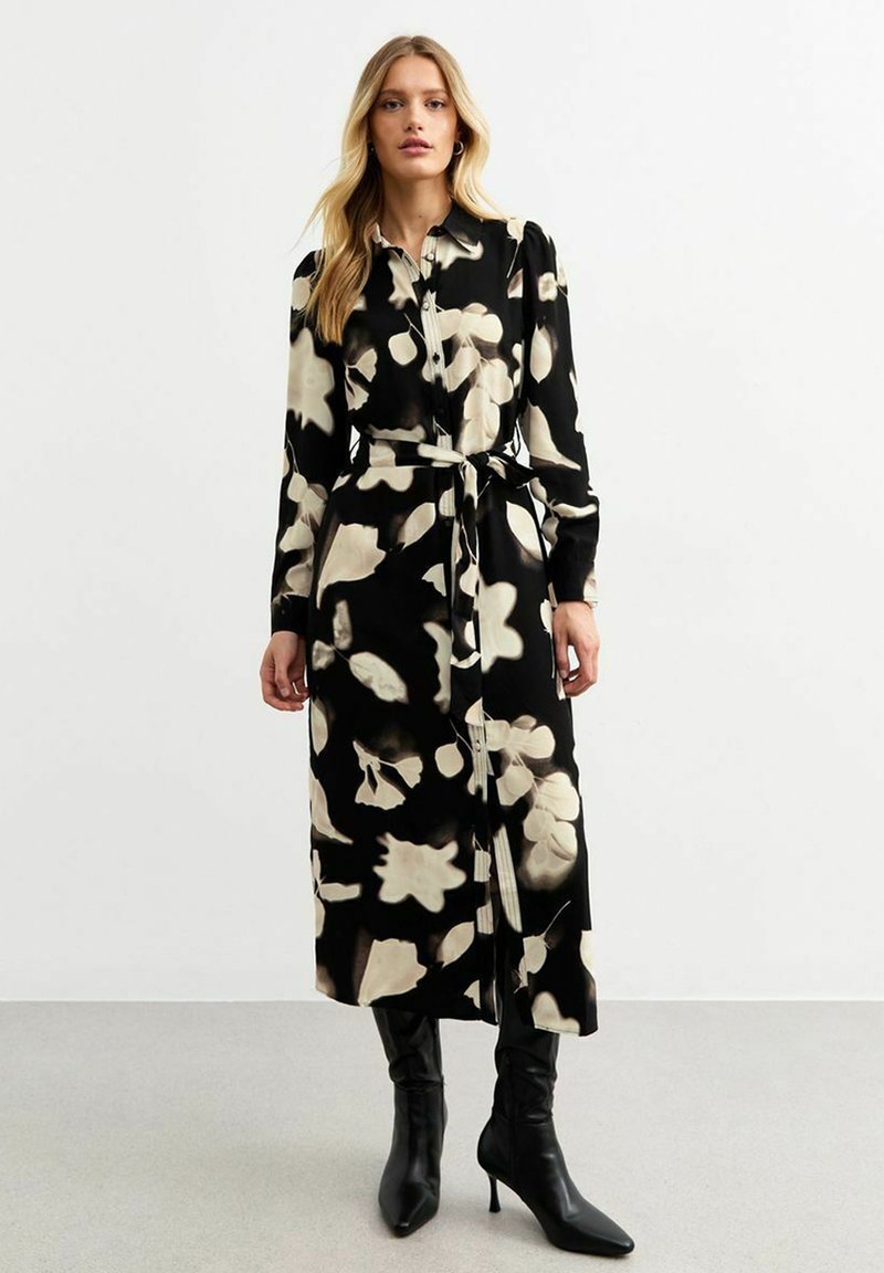 New Look - FLORAL - Shirt dress - black pattern, Enlarge