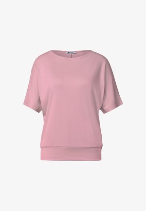 Street One, BASIC SHIRT WITH BOAT NECK AND ELASTIC WAISTBAND - T-shirt basique - vintage blush