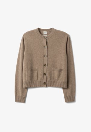 Stefanel, CARDIGAN WITH BUTTONS, REGULAR FIT. - Strickjacke - beige