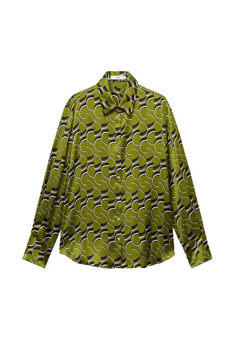 Mango Overhemdblouse groen Mango Overhemdblouse groen