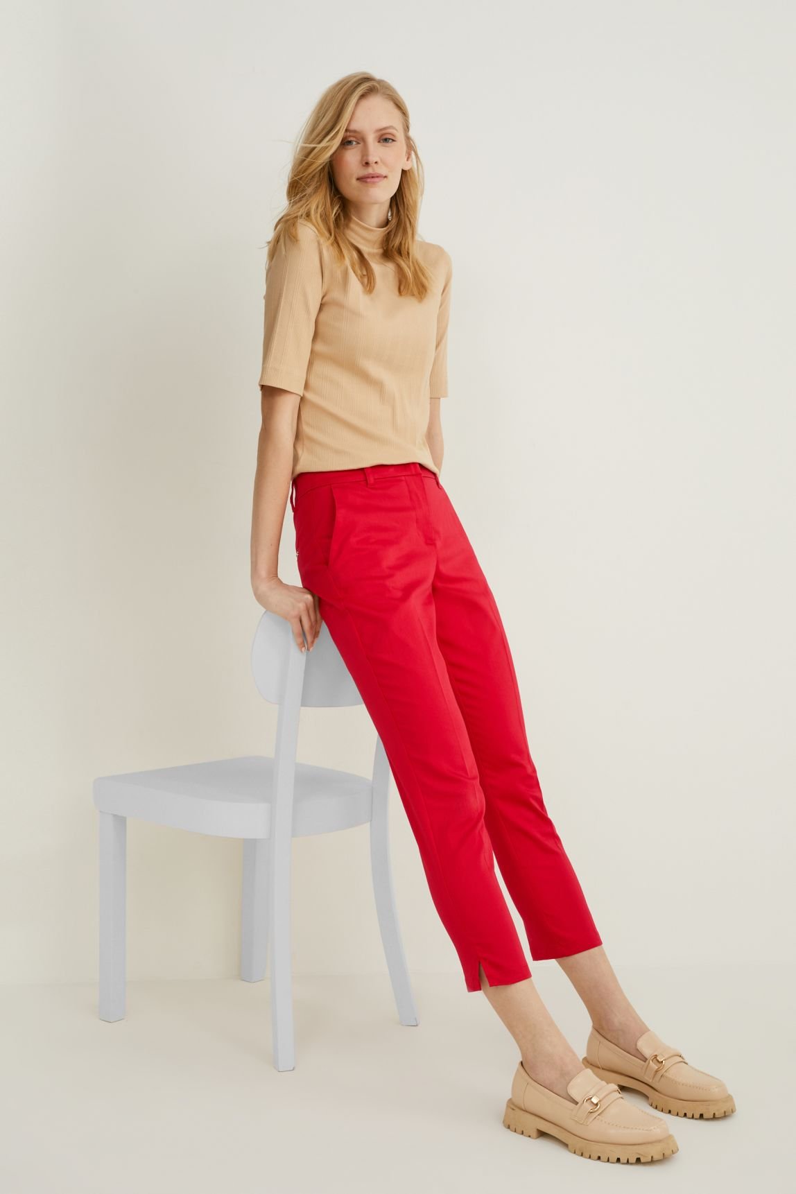 C\u0026A Pantalones - red/rojo - Zalando.es