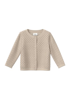 MIT KNÖPFEN - Strickjacke - puder