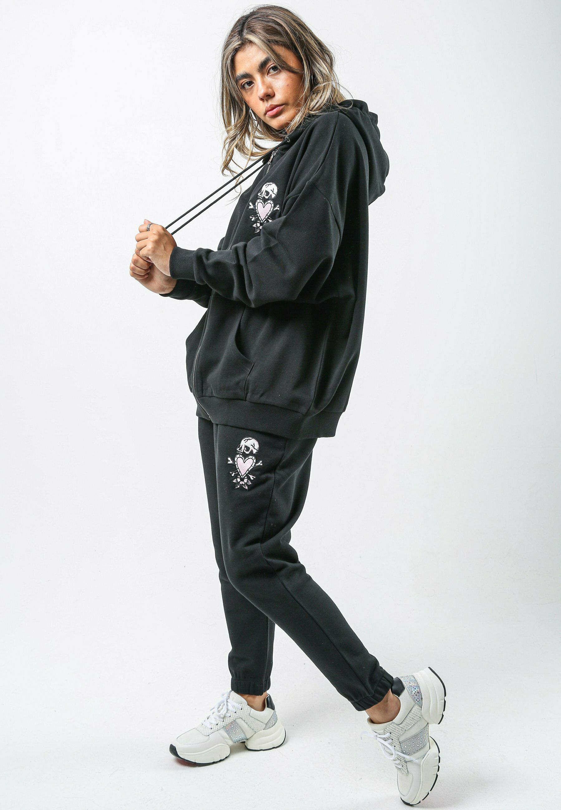 Ed Hardy SKULL-PINK CROPPED JOGGER 