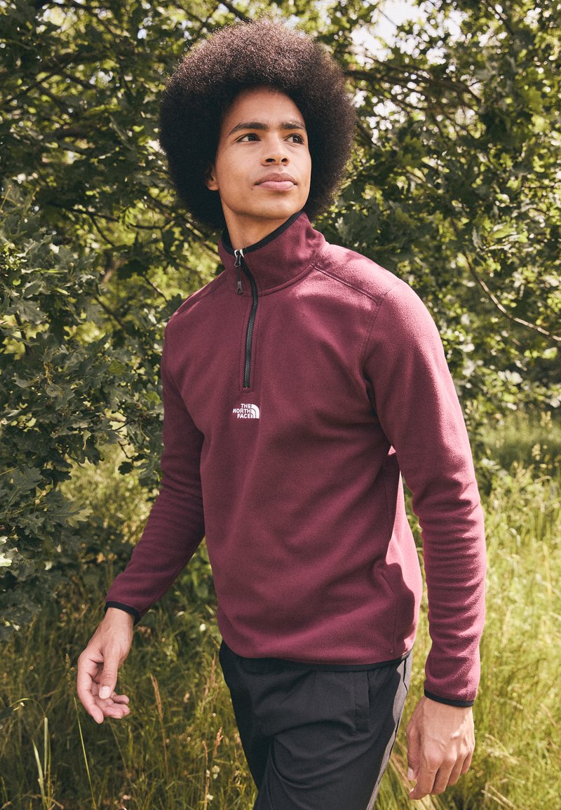 The North Face GLACIER ¼ ZIP - EMBROIDERED LOGO - Flisinis džemperis - alpine plum